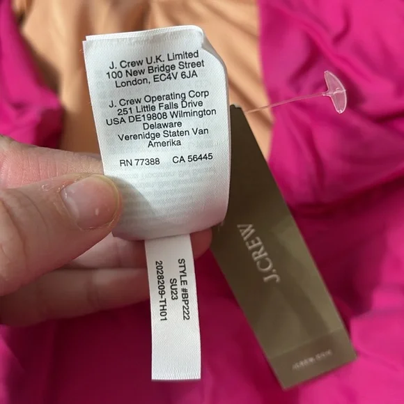 NWT J. Crew Radiant Fuchsia Color Ruched Ruffle One-Piece Swimsuit Size 20 - Picture 8 of 9